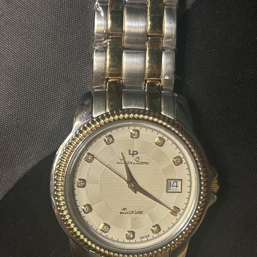 Lucien Piccard Silver and Gold Watch